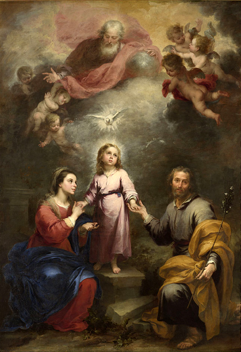 The Heavenly Trinity joined to the Earthly Trinity through the Incarnation of the Son, Bartolome Murillo, c. 1677