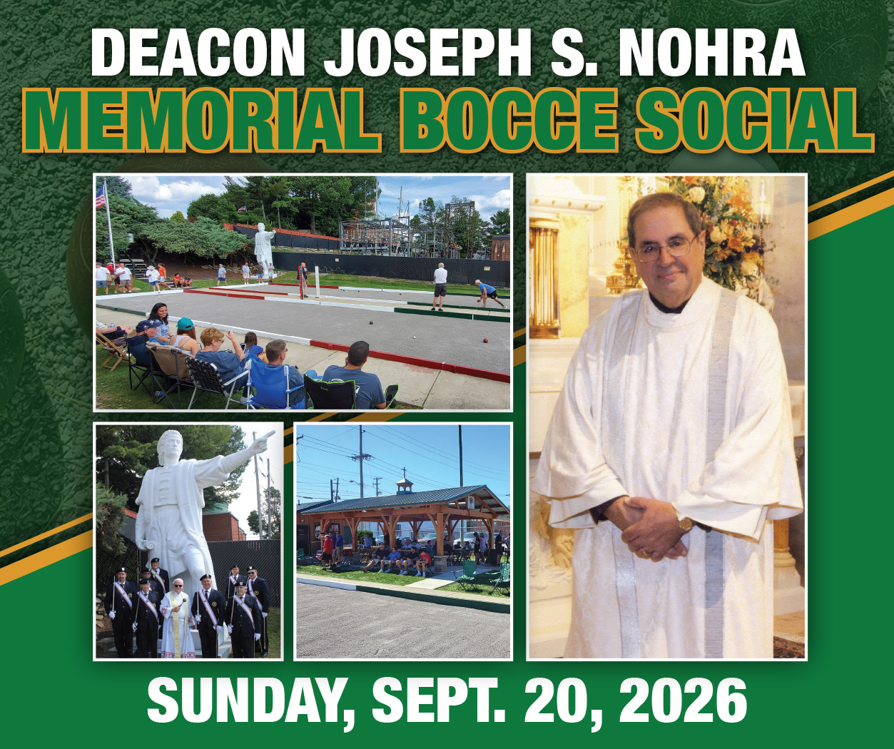 Deacon Joseph S. Nohra Memorial Bocce Social - SUNDAY, SEPTEMBER 20, 2026
